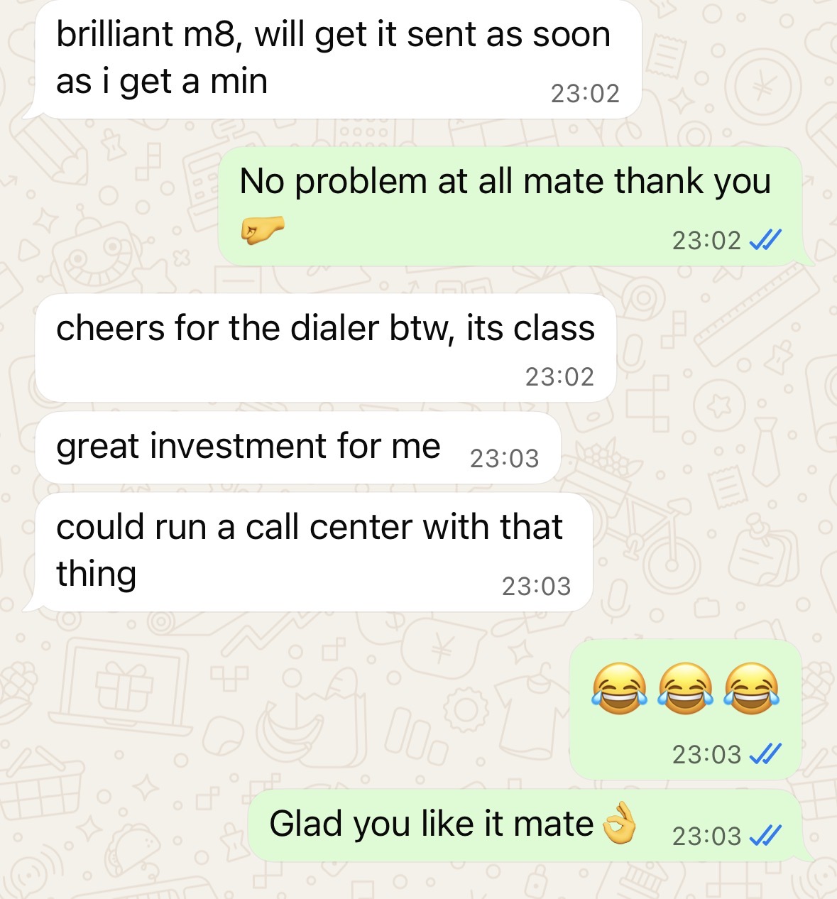Client review screenshot